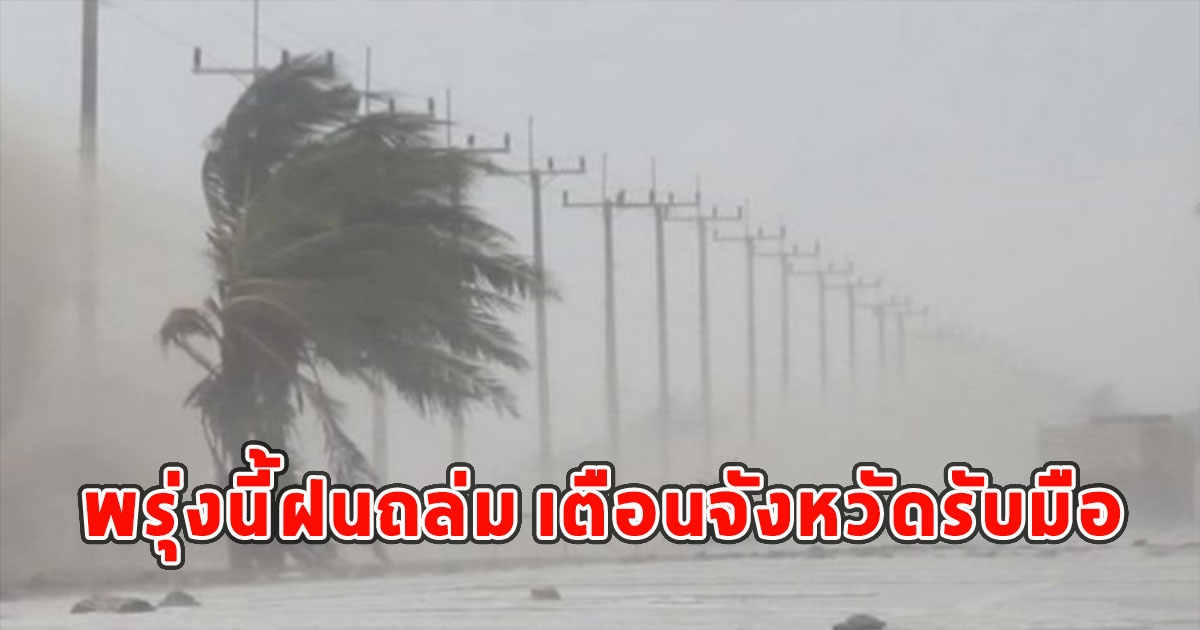พรุ่งนี้ฝนถล่ม เตือนจังหวัดรับมือ