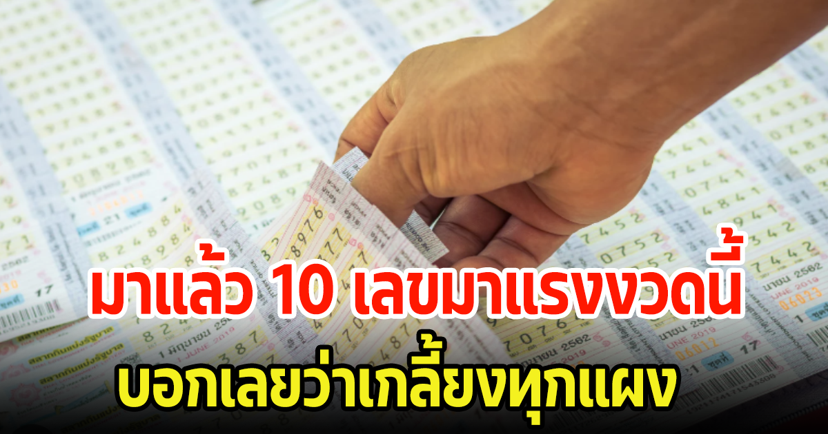ห้ามพลาด 10 เลขมาแรงเกลี้ยงทุกแผง ขายดีมากงวดนี้ 1 ต.ค. 66