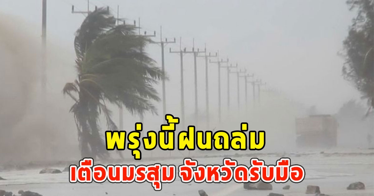 พรุ่งนี้ฝนถล่ม เตือนมรสุม จังหวัดรับมือ