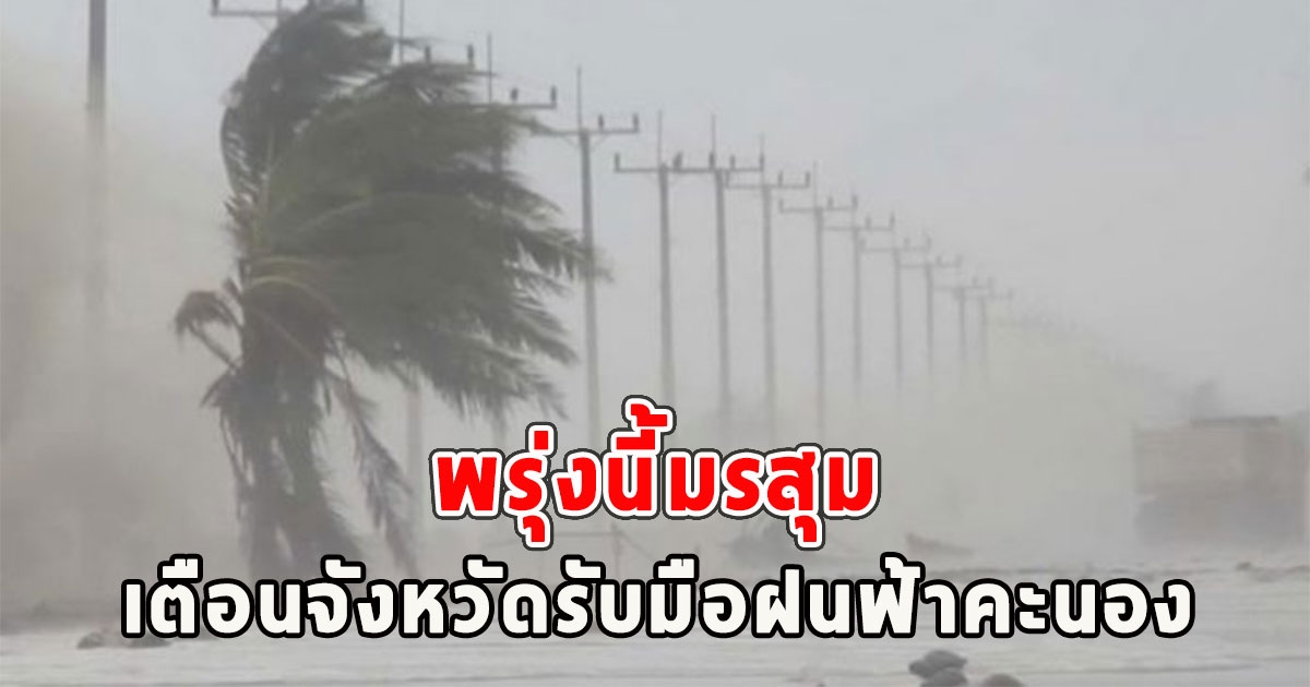 พรุ่งนี้มรสุม เตือนจังหวัดรับมือฝนฟ้าคะนอง