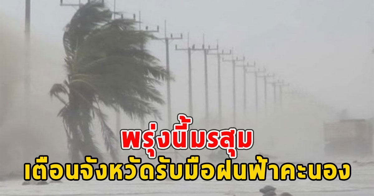 พรุ่งนี้มรสุม เตือนจังหวัดรับมือฝนฟ้าคะนอง