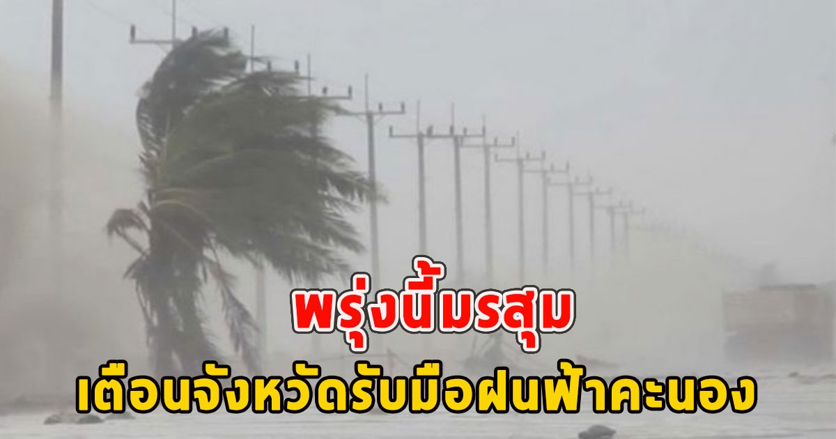 พรุ่งนี้มรสุม เตือนจังหวัดรับมือฝนฟ้าคะนอง