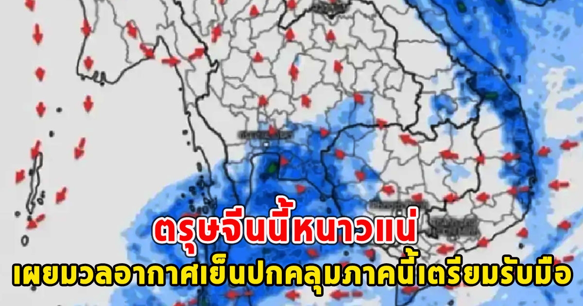 ตรุษจีนนี้หนาวแน่ กรมอุตุฯ เผยมวลอากาศเย็นปกคลุมภาคนี้เตรียมรับมือ