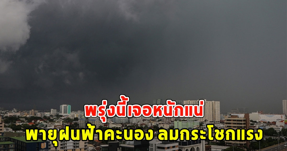 พรุ่งนี้เจอหนักแน่ พายุฝนฟ้าคะนอง ลมกระโชกแรง