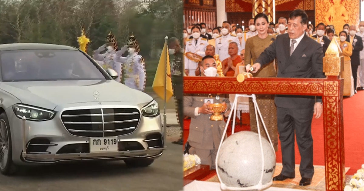 ในหลวง-พระราชินี เสด็จฯ ทรงตัดหวายลูกนิมิตอุโบสถบุญชุ่มรัตนปุรีฯ วัดพระธาตุดอยเวียงแก้ว จ.เชียงราย