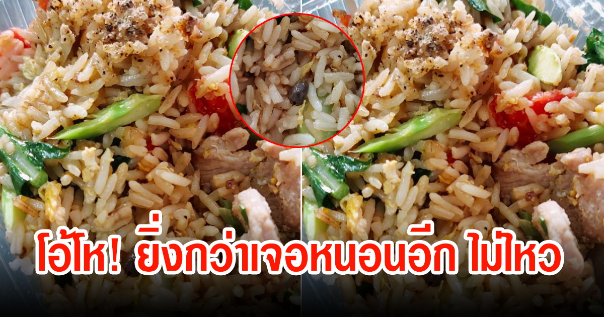 สาวโพสต์คลิป กำลังจะกินข้าวผัดแต่เจอสิ่งแปลกปลอม กินเข้าไปอ้วกแตกแน่