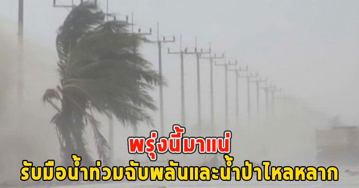พรุ่งนี้มาแน่ กรมอุตฯเตือนฝนหนักมาก รับมือน้ำท่วมฉับพลันและน้ำป่าไหลหลาก