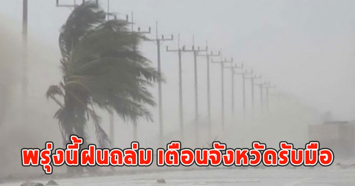 พรุ่งนี้ฝนถล่ม เตือนจังหวัดรับมือ
