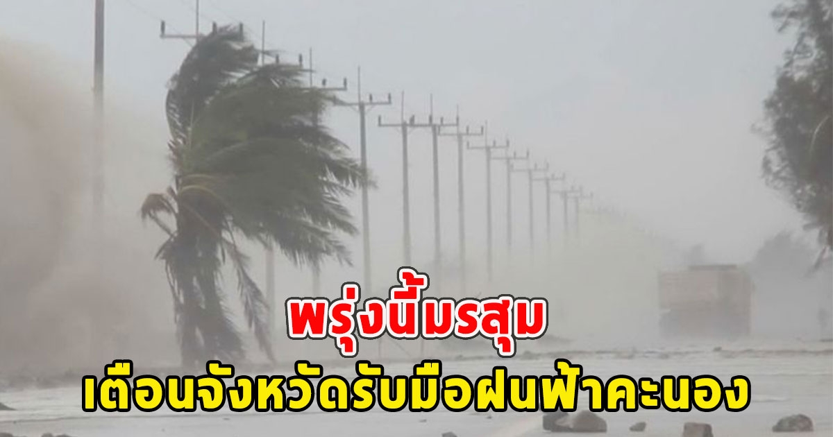 พรุ่งนี้มรสุม เตือนจังหวัดรับมือฝนฟ้าคะนอง