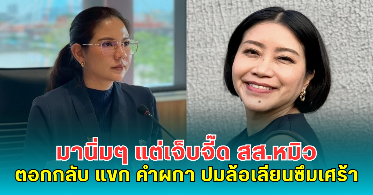 มานิ่มๆ แต่เจ็บจี๊ด สส.หมิว ตอกกลับ แขก คำผกา ปมล้อเลียนซึมเศร้า