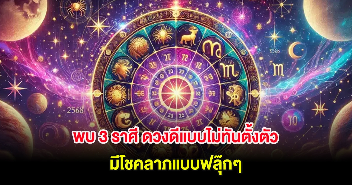 พบ 3 ราศี ดวงดีแบบไม่ทันตั้งตัว มีโชคลาภแบบฟลุ๊กๆ