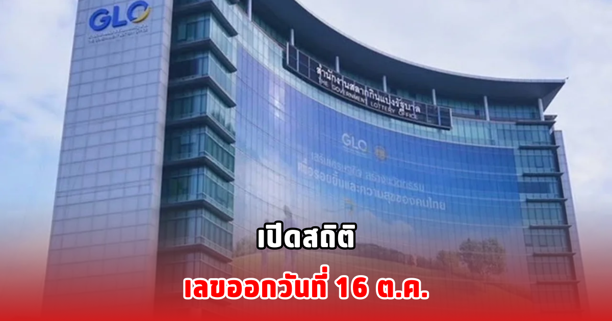 เปิดสถิติเลขออกวันที่ 16 ต.ค.