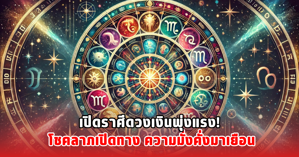 เปิดราศีดวงเงินพุ่งแรง! โชคลาภเปิดทาง ความมั่งคั่งมาเยือน