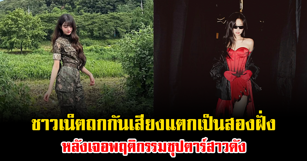 เดือดมาก ชาวเน็ตถกกันเสียงแตกเป็นสองฝั่ง หลังเจอพฤติกรรมซุปตาร์สาวดัง (ข่าวต่างประเทศ)