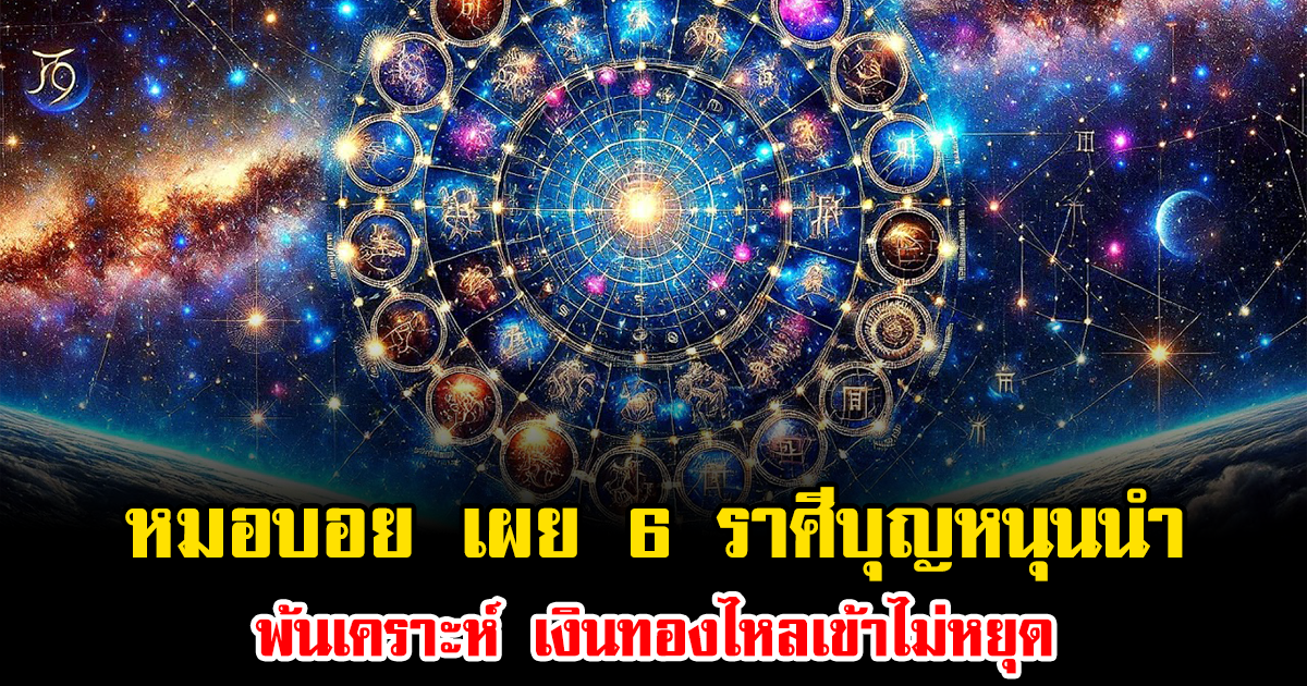 หมอบอย เผย 6 ราศีบุญหนุนนำ พ้นเคราะห์ เงินทองไหลเข้าไม่หยุด