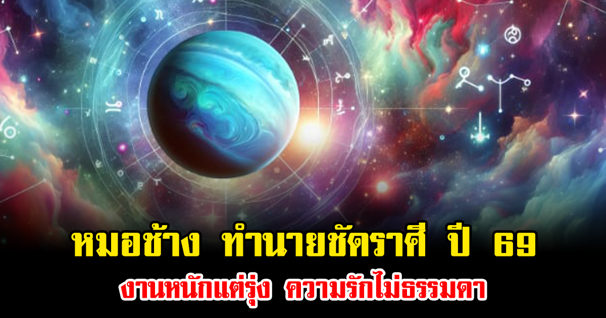 ดวงเปลี่ยนชีวิต หมอช้าง ทำนายชัดราศี ปี 2569 บุกเบิกเส้นทางใหม่ งานหนักแต่รุ่ง ความรักไม่ธรรมดา