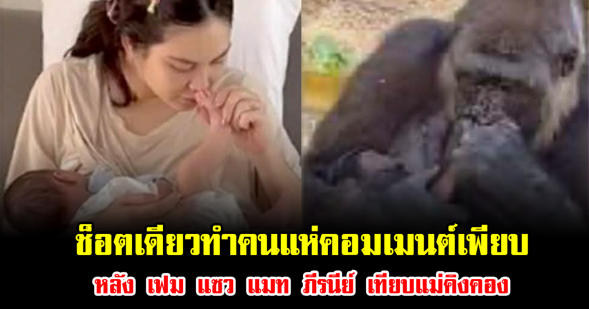 ช็อตเดียวทำคนแห่คอมเมนต์เพียบ หลัง เฟม แซว แมท ภีรนีย์ เทียบแม่คิงคอง