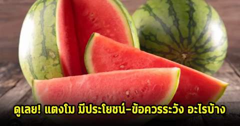ดูเลย! แตงโม มีประโยชน์-ข้อควรระวัง อะไรบ้าง