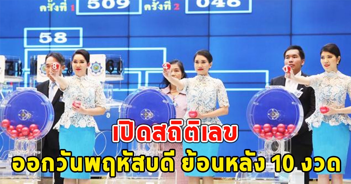 เปิดสถิติเลข ออกวันพฤหัสบดี ย้อนหลัง 10 งวด