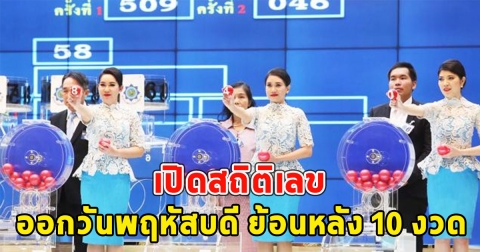 เปิดสถิติเลข ออกวันพฤหัสบดี ย้อนหลัง 10 งวด