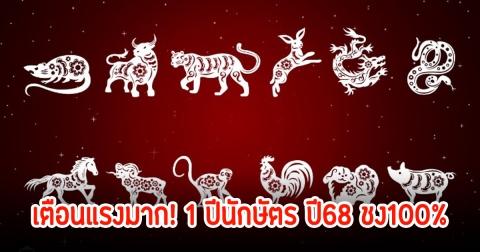 โหรดัง เตือนแรงมาก! 1 ปีนักษัตร ปี68 ชง100เปอร์เซ็นต์ พร้อมเผยเคล็ดลับเสริมดวง