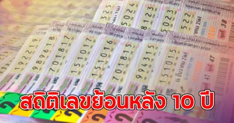 สถิติเลขย้อนหลัง 10 ปี