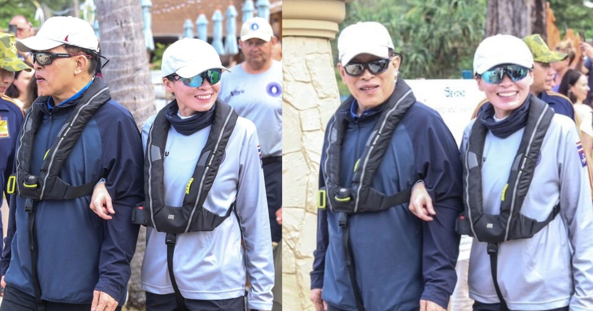 เปิดภาพ ในหลวง เสด็จฯ ส่ง พระราชินี ทรงร่วมแข่งขันเรือใบนานาชาติ