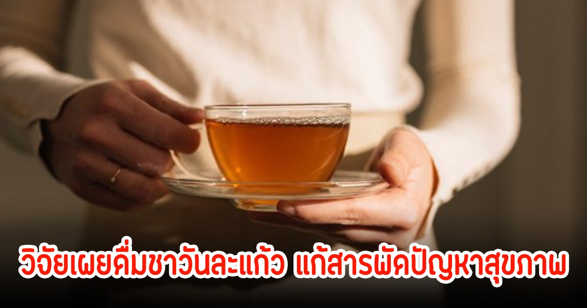 ไทยก็มี! วิจัยเผยดื่มชาวันละแก้ว แก้สารพัดปัญหาสุขภาพ ความดัน-ความจำ-การนอน-ปวดข้อต่างๆ