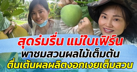 สุดร่มรื่น แม่ใบเฟิร์น พาชมสวนผลไม้เต็มต้น ตื่นเต้นผลผลิตงอกเงยเต็มสวน