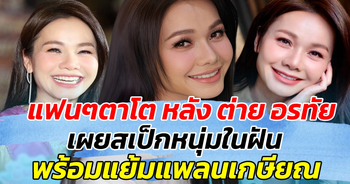 แฟนๆตาโต หลัง ต่าย อรทัย เผยสเป็กหนุ่มในฝัน พร้อมแย้มแพลนเกษียณ