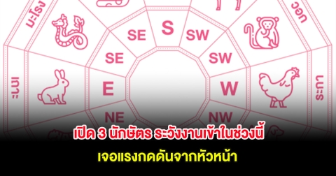 เปิด 3 นักษัตร ระวังงานเข้าในช่วงนี้ เจอแรงกดดันจากหัวหน้า