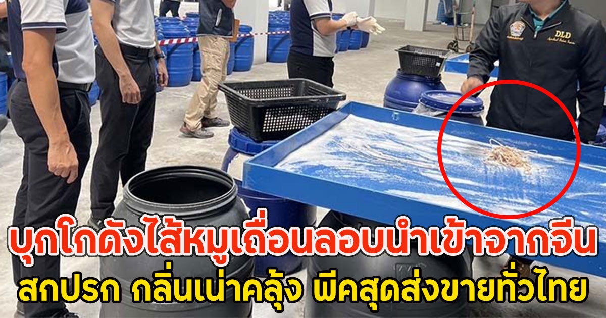 บุกโกดังไส้หมูเถื่อนลอบนำเข้าจากจีน สกปรก กลิ่นเน่าคลุ้ง พีคสุดส่งขายทั่วไทย