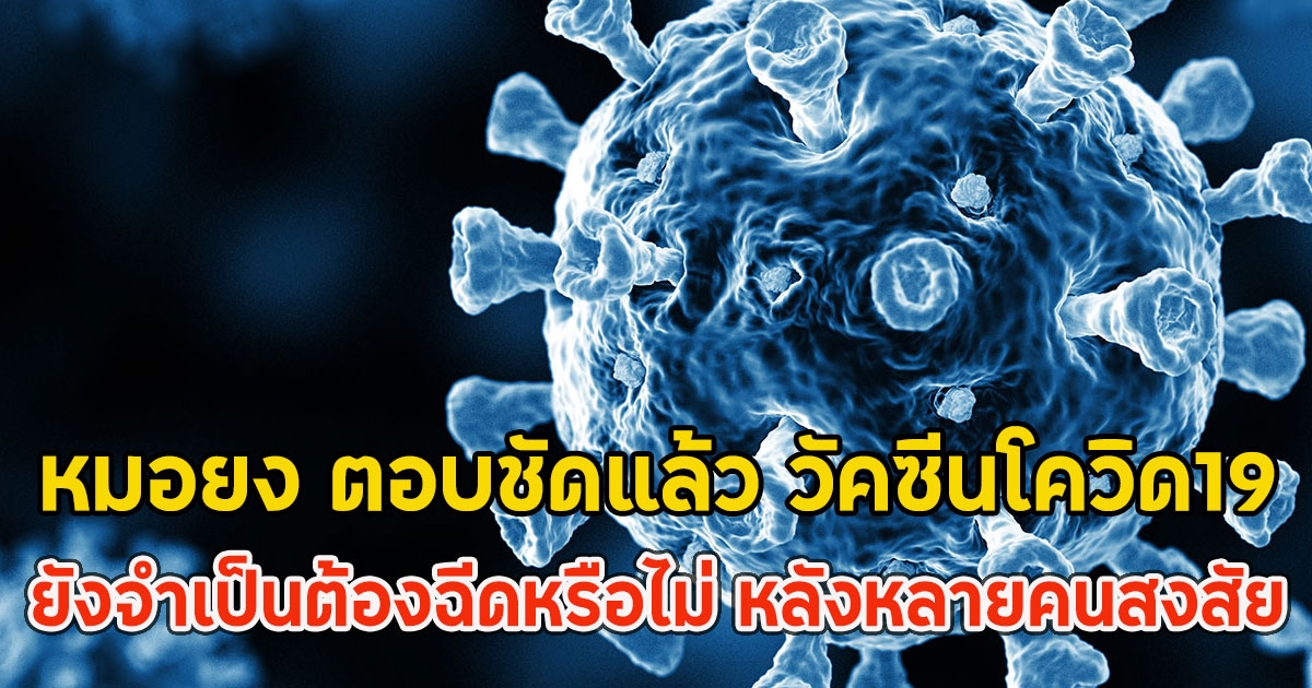 หมอยง ตอบชัดแล้ว วัคซีนโควิด19 ยังจำเป็นต้องฉีดหรือไม่ หลังหลายคนสงสัย