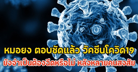 หมอยง ตอบชัดแล้ว วัคซีนโควิด19 ยังจำเป็นต้องฉีดหรือไม่ หลังหลายคนสงสัย