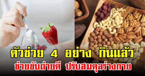 ตัวช่วย 4 อย่าง กินแล้ว ช่วยขับถ่ายดี ปรับสมดุลร่างกาย