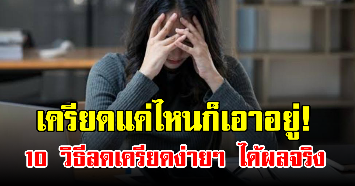 เครียดแค่ไหนก็เอาอยู่! 10 วิธีลดเครียดง่ายๆ ได้ผลจริง