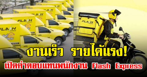 งานเร็ว รายได้แรง! เปิดค่าตอบแทนพนักงาน Flash Express ที่หลายคนยังไม่รู้