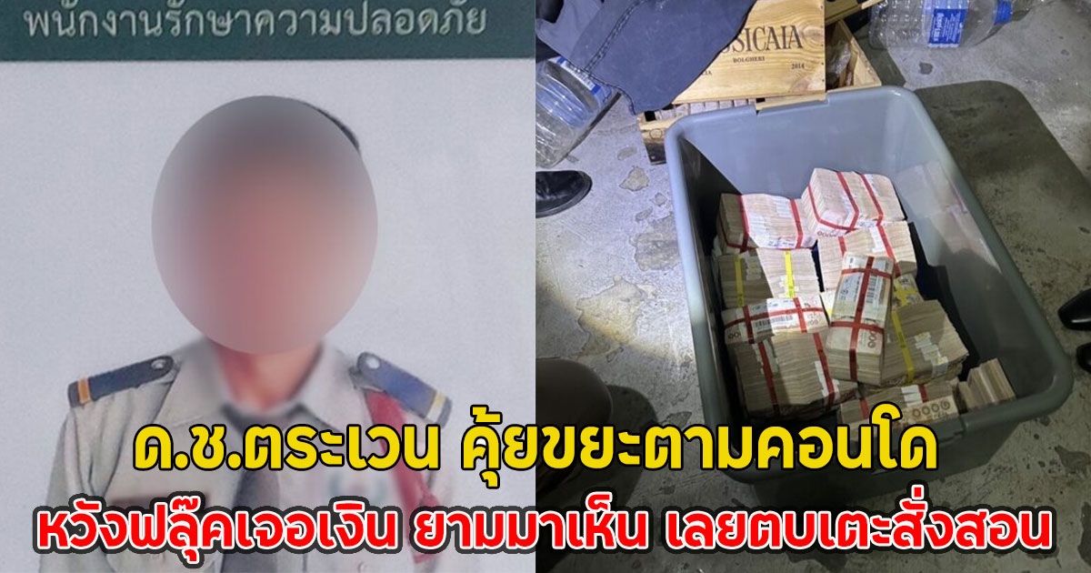 ด.ช.ตระเวน คุ้ยขยะตามคอนโด หวังฟลุ๊คเจอเงิน 12 ล้าน ที่เป็นข่าว ยามมาเห็น เลยตบเตะสั่งสอน