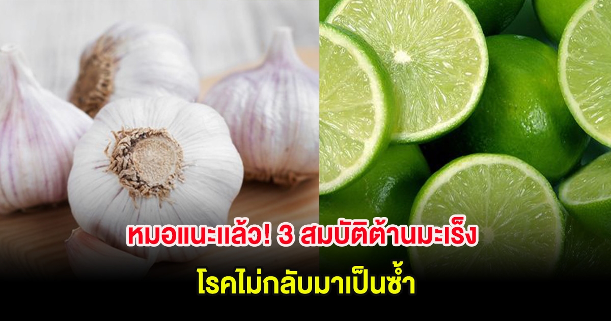 หมอแนะเเล้ว! 3 สมบัติต้านมะเร็ง โรคไม่กลับมาเป็นซ้ำ