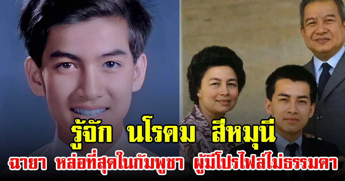 รู้จัก นโรดม สีหมุนี ฉายา หล่อที่สุดในกัมพูชา ผู้มีโปรไฟล์ไม่ธรรมดา
