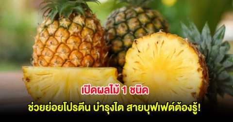 เปิดผลไม้ 1 ชนิด ช่วยย่อยโปรตีน บำรุงไต สายบุฟเฟต์ต้องรู้!