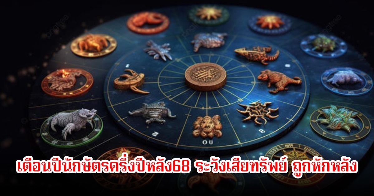ซินแสเป็นหนึ่ง เตือนปีนักษัตรครึ่งปีหลัง68 ระวังเสียทรัพย์ ถูกหักหลัง