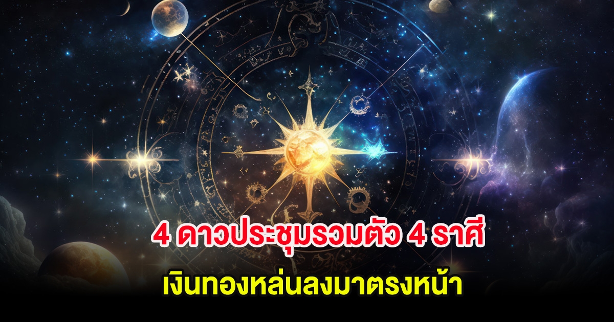 4 ดาวประชุมรวมตัว 4 ราศี เงินทองหล่นลงมาตรงหน้า