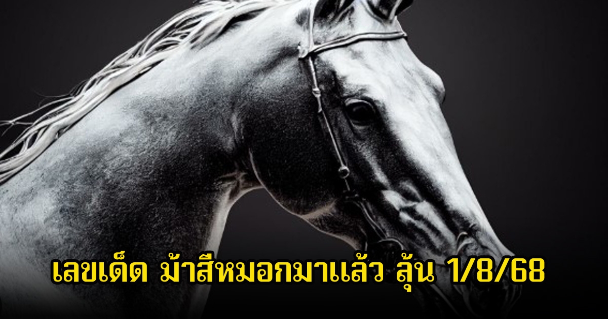 เลขเด็ด ม้าสีหมอกมาแล้ว ลุ้น 1/8/68