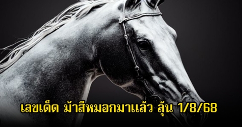 เลขเด็ด ม้าสีหมอกมาแล้ว ลุ้น 1/8/68