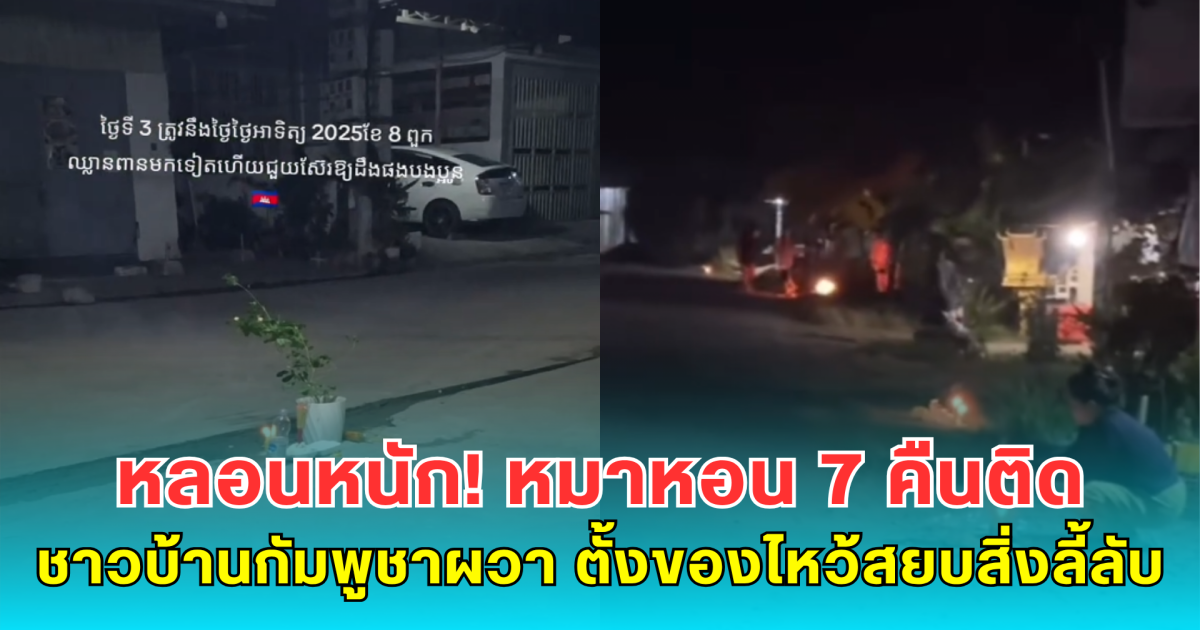 หลอนหนัก! หมาหอน 7 คืนติด ชาวบ้านกัมพูชาผวา ตั้งของไหว้สยบสิ่งลี้ลับ