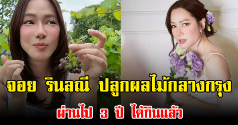 จอย รินลณี ปลูกผลไม้กลางกรุงเทพฯ ผ่านไป 3 ปี ได้กินแล้ว