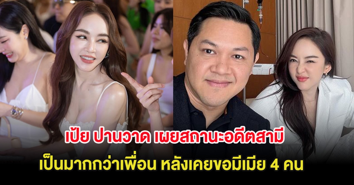 ชัดเจน เป้ย ปานวาด เผยสถานะอดีตสามี เป็นมากกว่าเพื่อน หลังเคยขอมีเมีย 4 คน