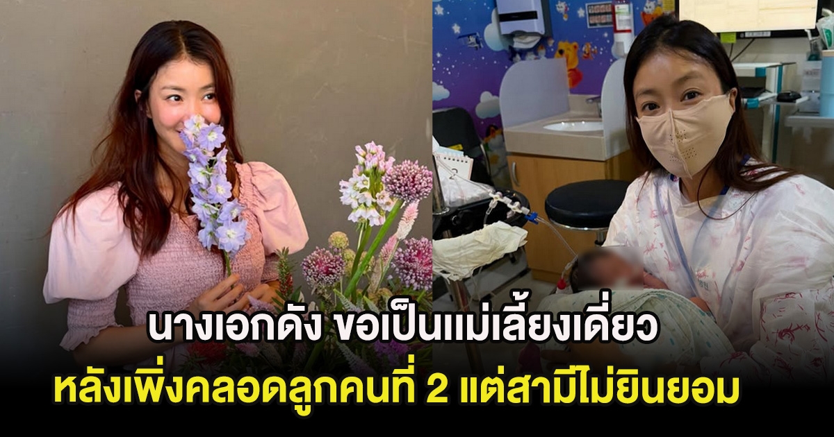 นางเอกดัง ประกาศเป็นเเม่เลี้ยงเดี่ยว หลังเพิ่งคลอดลูกคนที่ 2 แต่สามีไม่ยินยอม (ต่างประเทศ)