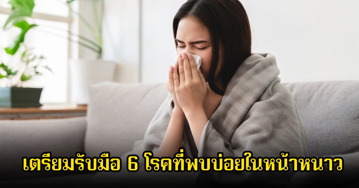 อย่าชะล่าใจ! เตรียมรับมือ 6 โรคที่พบบ่อยในหน้าหนาว